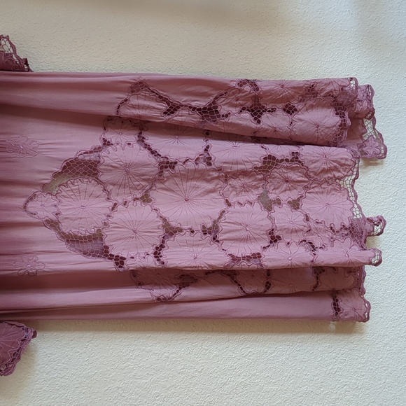 Tiare Hawaii Jagger Embroidered Floral Dyed Kimono NWT OS - Picture 8 of 17